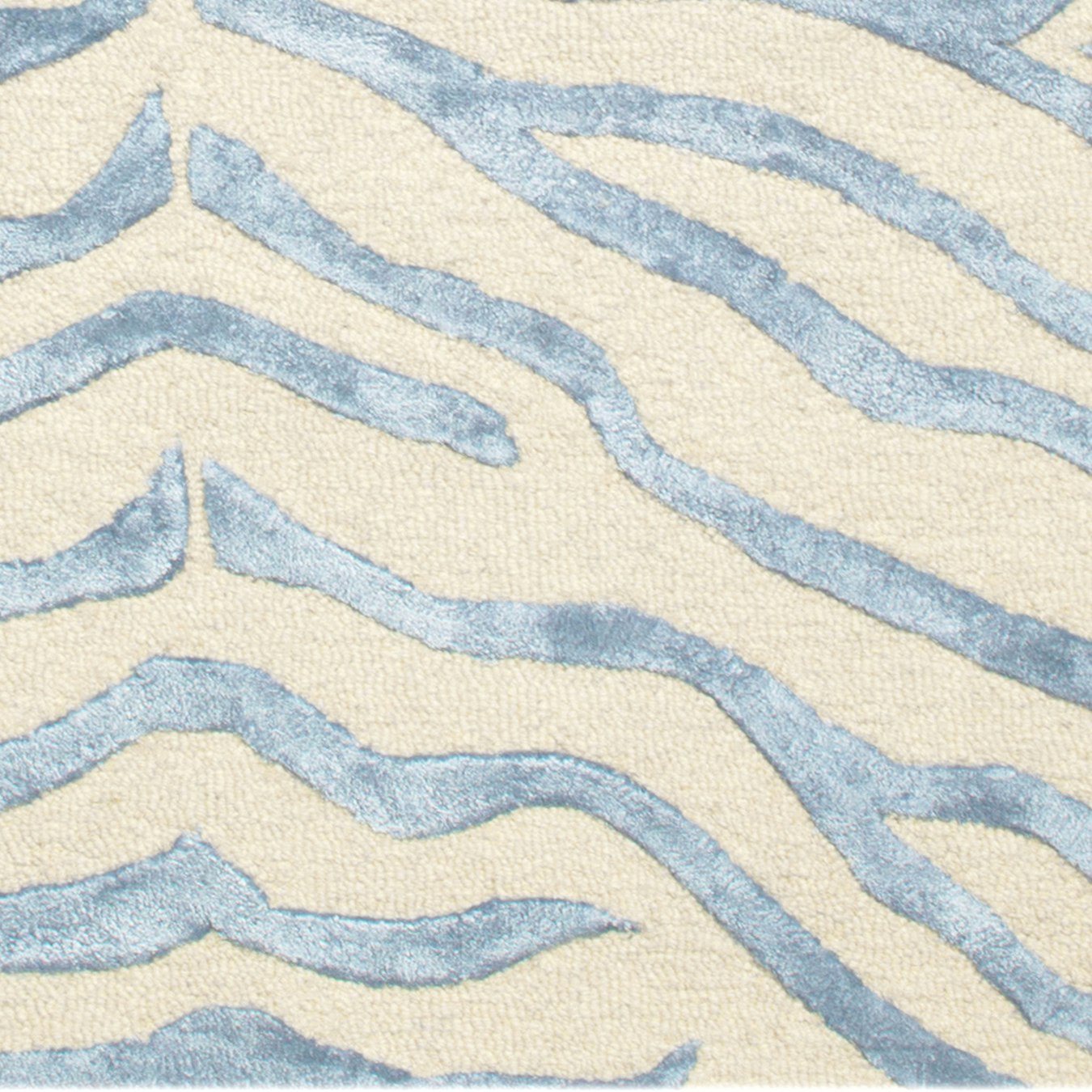 Zebra Light Blue Rug by Bakero Fy